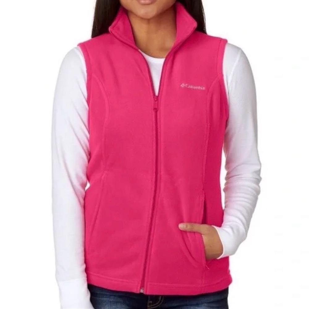 Columbia Women's Bright Pink Fleece Vest